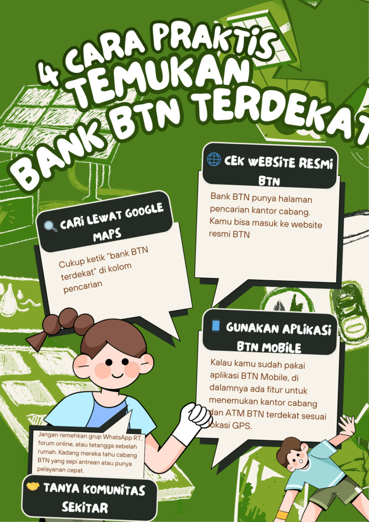 4 cara praktisktis temukan bank BTN terdekat