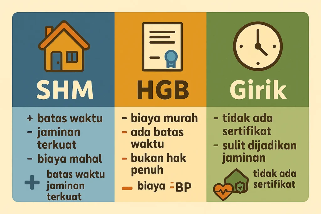 perbandingan SHM HGB dan Girik - Pajak beli rumah