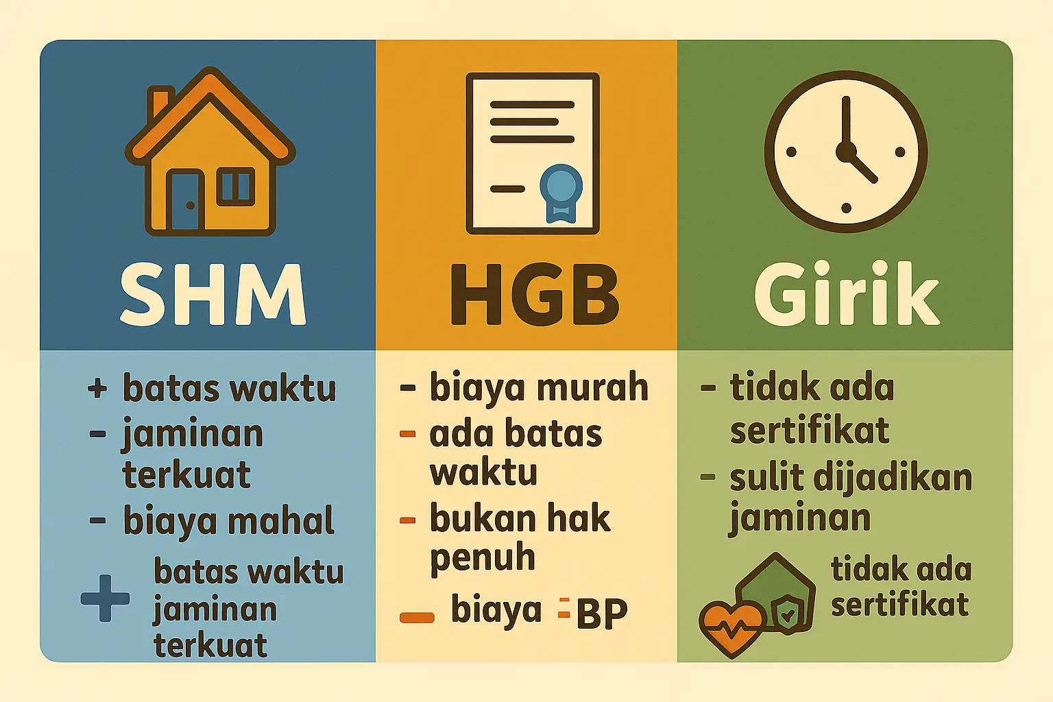 perbandingan SHM HGB dan Girik - Pajak beli rumah