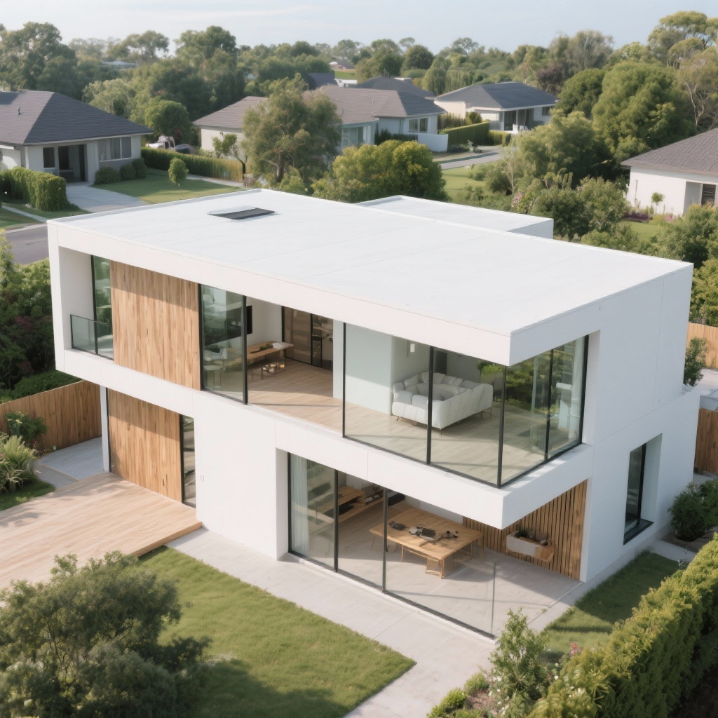 Rumah dengan detail arsitektur